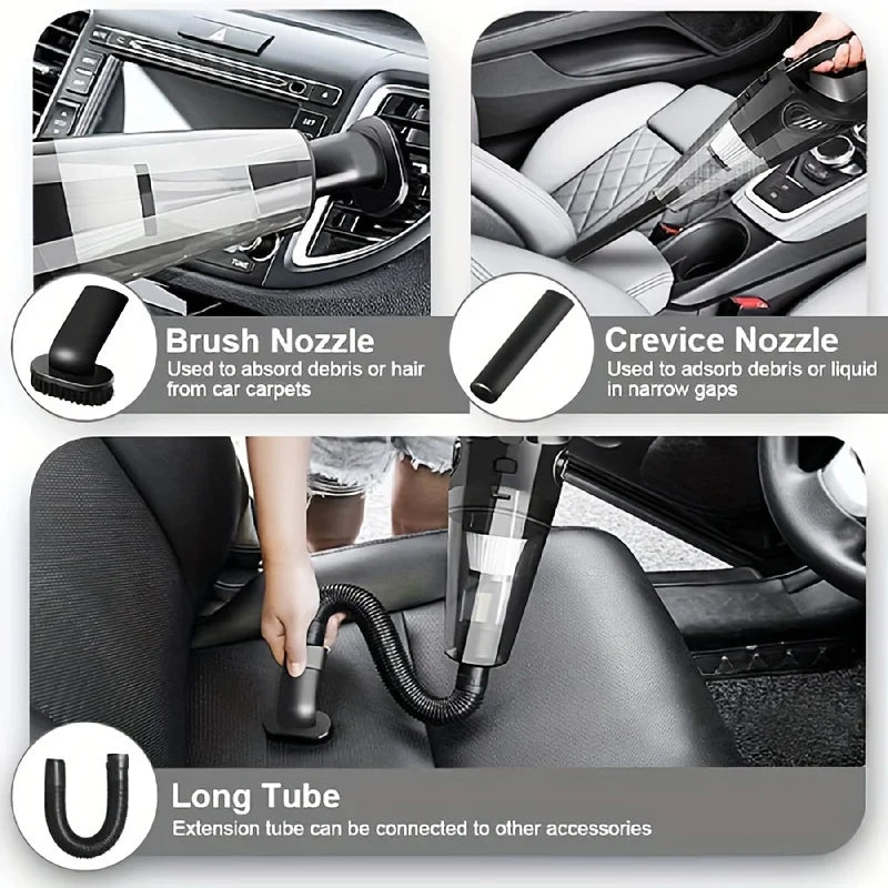 Portable 12V Car Vacuum: Powerful Handheld Cleaner